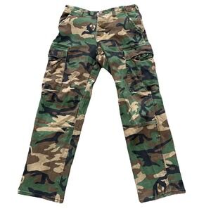 SILNT CHPTRS Camo Pants Mens 34 cargo button fly